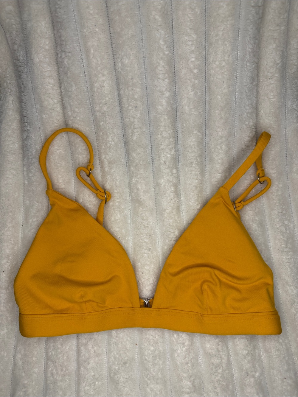 Midori Triangle Bikini Top - Mustard Yellow